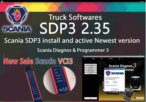 Scania SDP3 2.35 Diagnosis Programming Software for Scania VCI 3